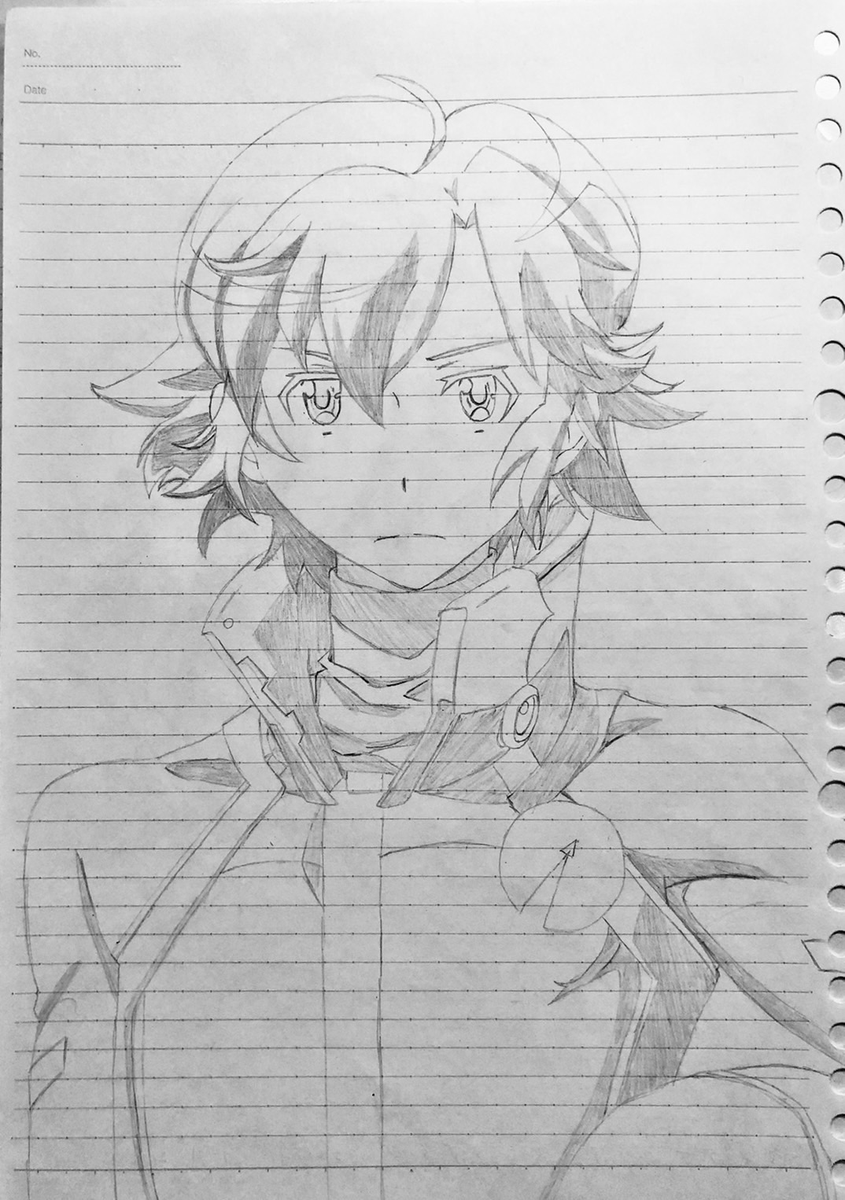 過去絵　模写　４枚目　真夏ダイチ
#模写 ＃過去絵　＃キャプテンアース #アニメ