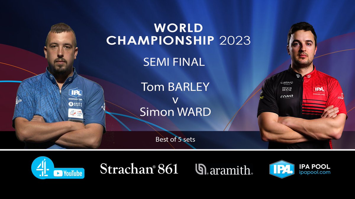 IPAPool's tweet photo. 2023 IPA World Championships - Day 5

Today we will crown our individual World Champions 🏆🏆

It’s an early start - first semi final gets underway LIVE at 11am on @C4Sport 

https://t.co/PVDcwF8Ixs… https://t.co/3UaNHRAwBQ