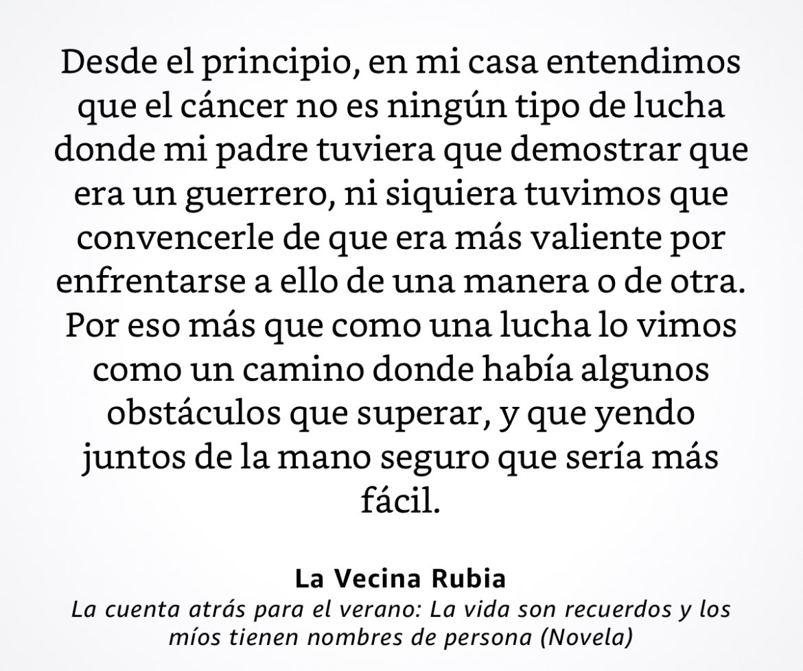 Del libro «La cuenta atrás para el verano». ♥️

#DíaMundialContraElCancer