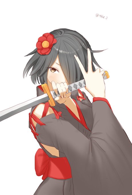 #見た人も無言で剣を構えた何かをあげる 