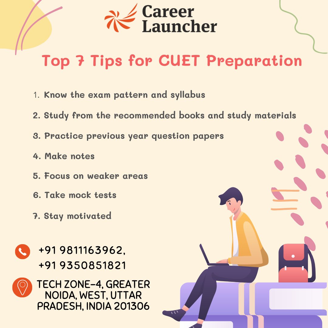 To prepare for the Common University Entrance Test (CUET), you can follow these steps:

🤙 wa.me/919811163962

#cuetpreparation #cuetpreparationtips #cuetclasses #cuet #cuetpreparations #entrancetest #cuetexam #cuetsyllabus #studymaterials #mocktests #motivations