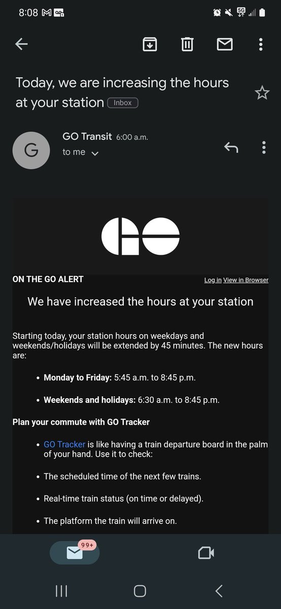 CRMorphy's tweet photo. @GOtransit suggestion that you include the name of the station. I get alerts for multiple! https://t.co/WHCCZx0oab