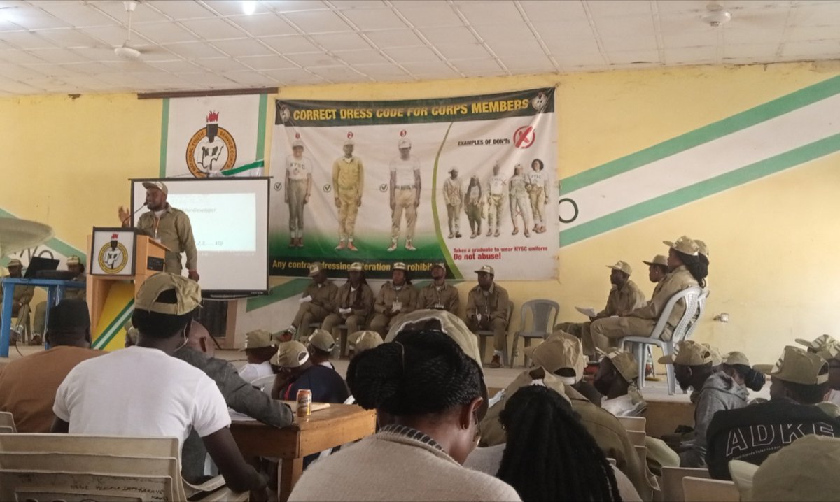 jomoflash's tweet photo. Quiz competition on Digital Literacy and Digital Employability here in NYSC orientation camp, Kusala Dam, Karaye, Kano State. Go for gold Platoon 5 ππ #1millionDeveloper #NDEEP #NITDA
@NITDANigeria
@nysckano
@mindthe_GapNG
@HapticsNG
@steamledge
@dodeelcds https://t.co/7GgqYzTG0M