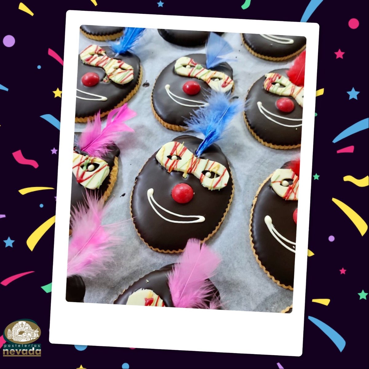 NevadaBilbao's tweet photo. ¡Han vuelto! 🥰

Ya están aquí las máscaras de Carnaval de chocolatito. ¿A que estabas deseando que volvieran? 😉

#pastelerías #Bilbao #Canavales #Inauteriak https://t.co/STVOtc2ga7