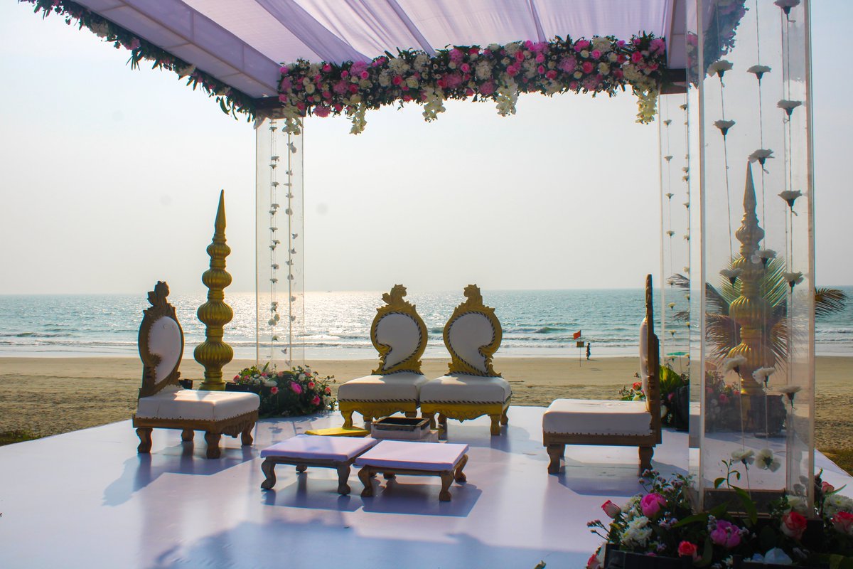 GoaCelebrations's tweet photo. A mesmerizing  view for the lovely couple!

Get in touch with us &amp; start planning for your big day.
Contact Us: +91 9552575481 | +91 8956636754
.
.
.
#goa #southgoa #goadiaries #weddingplanner #weddingplannergoa #beachfrontwedding #weddingsingoa https://t.co/GpVyqSOt0C