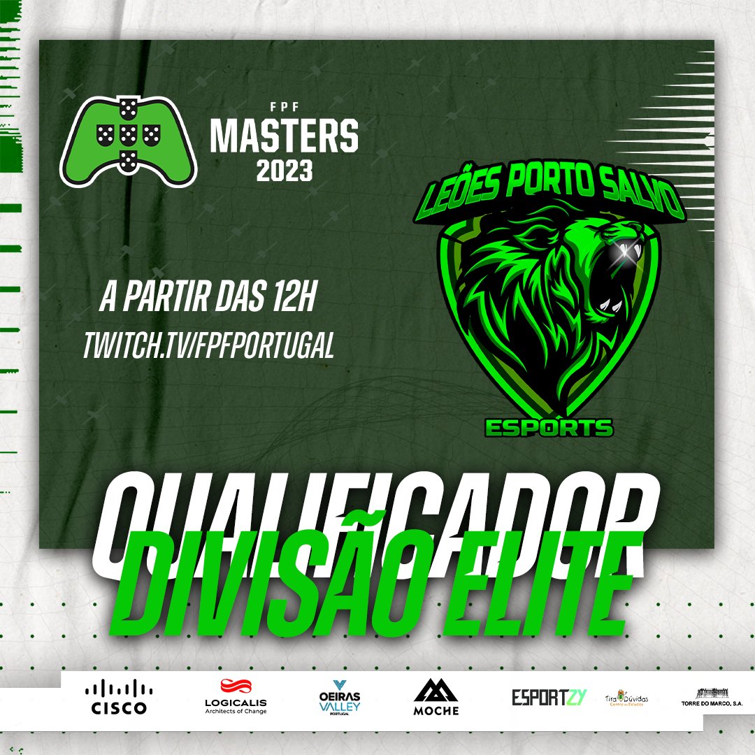 📢Começa hoje mais uma edição da #FPFMasters com o qualificador para a Divisão de Elite

Apenas 9 vagas das 16 disponíveis para 31 equipas e nós queremos uma e garantir a presença na Divisão de Elite🔥

Acompanha tudo a partir das 12h em
twitch.tv/fpfportugal

#lionsonthemove