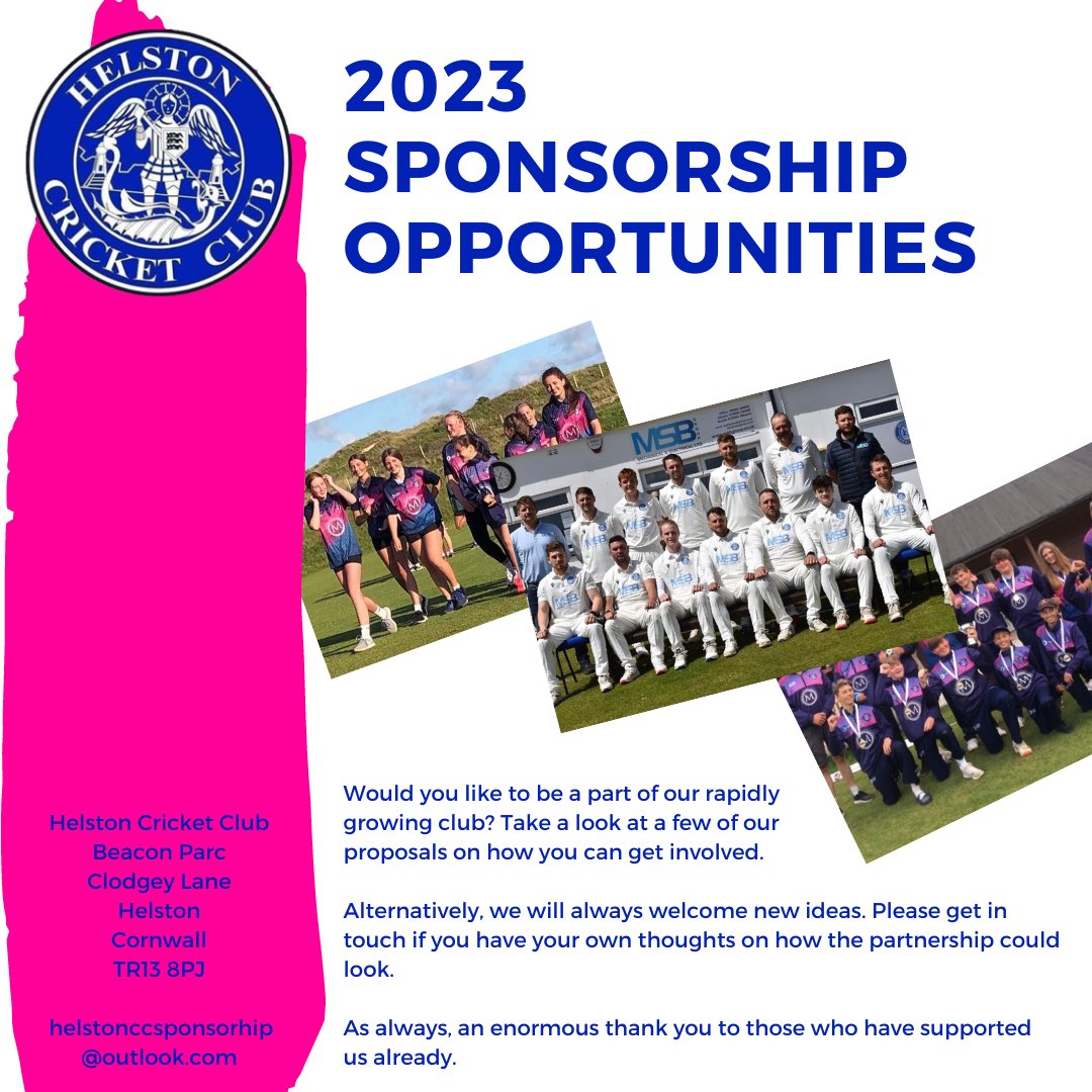 🚨 𝙎𝙥𝙤𝙣𝙨𝙤𝙧𝙨𝙝𝙞𝙥 𝙊𝙥𝙥𝙤𝙧𝙩𝙪𝙣𝙞𝙩𝙞𝙚𝙨

Things are moving pretty fast at HCC, both on and off the field. Fancy getting involved?
