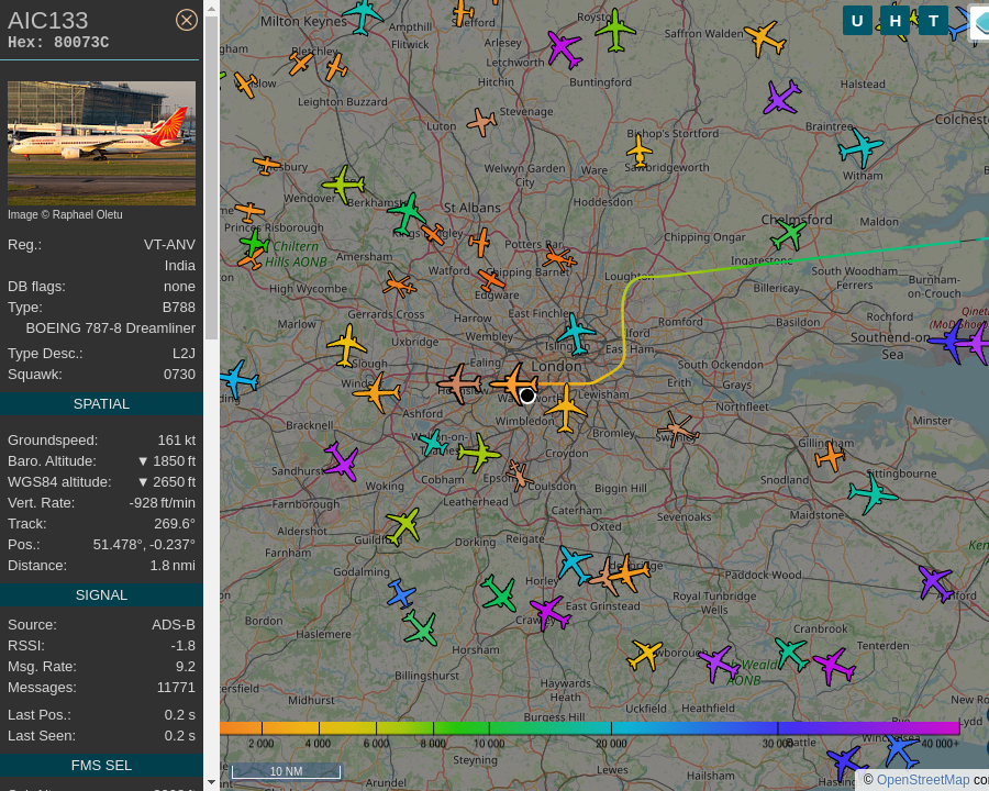Over Putney ADSB Bot on Twitter "AIC133 VTANV 787 8 Air India DELLHR Indira Gandhi