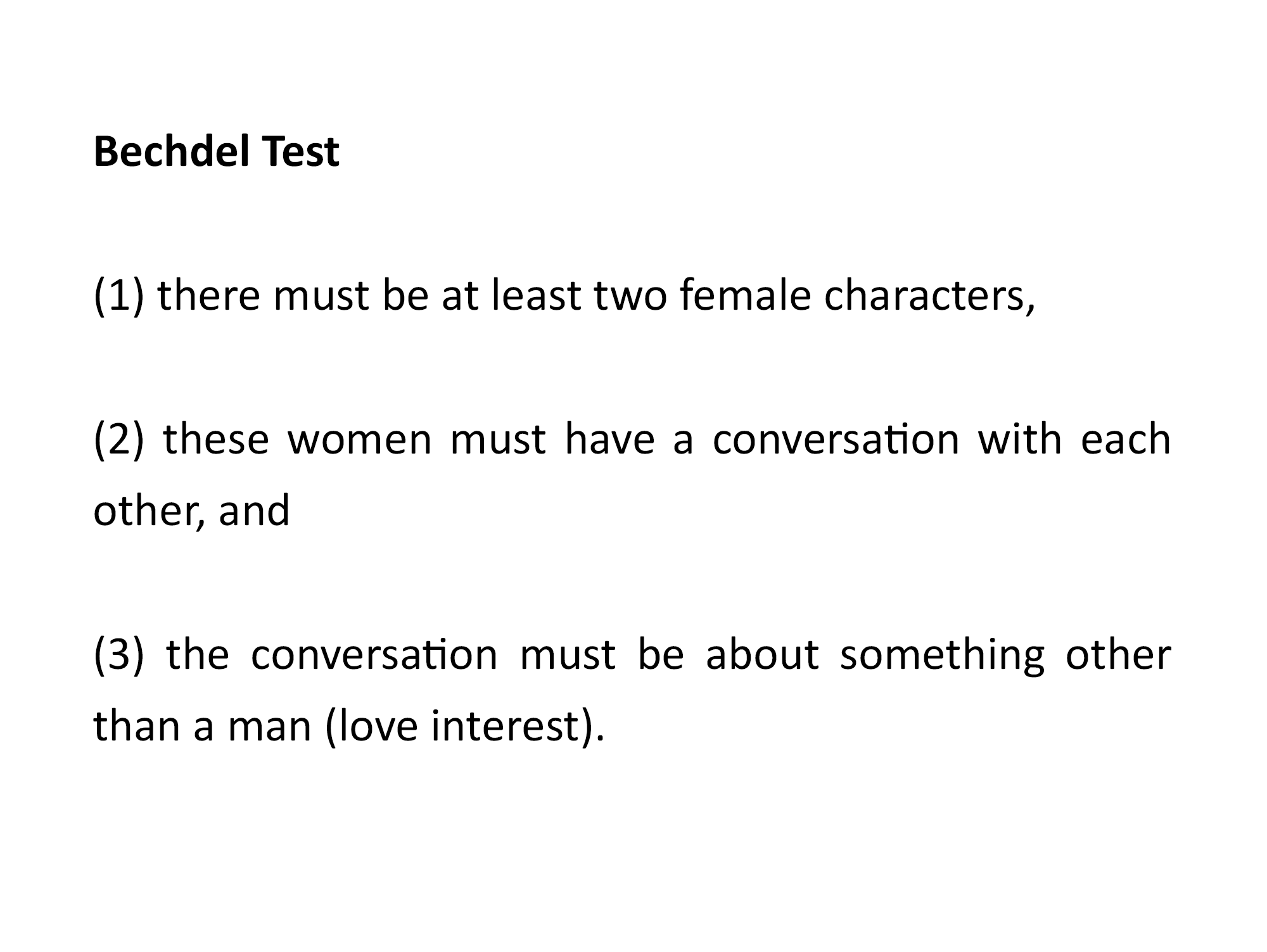 Screen Versed on Twitter "The Bechdel test (created by Alison Bechdel