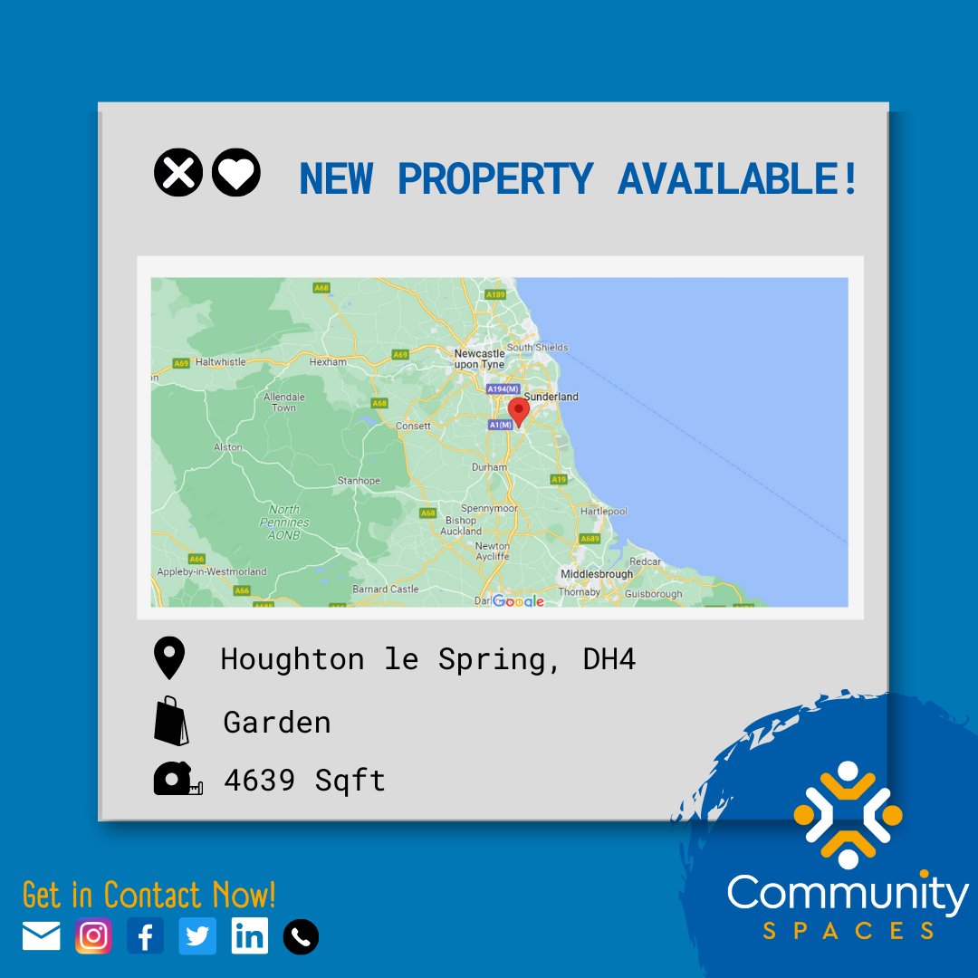 CommunitySpace5's tweet image. Not quite what you are looking for? Community Spaces have properties all over the UK and can actively seek suitable premises in your desired area.

Contact Community Spaces now to find out more. info@community-spaces.co.uk or call 01743 730 004