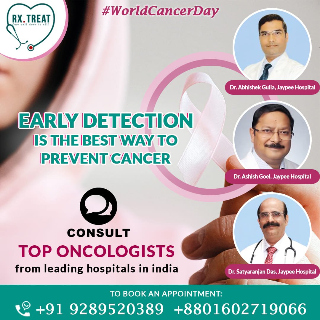 Book a consultation with leading oncologists in India and get answers to all your queries. Let's beat cancer! Call/WhatsApp +91 9289520389/+880-1602719066 for appointments.

#WorldCancerDay #cancerawareness #cancer #fightcancer #strongerthancancer