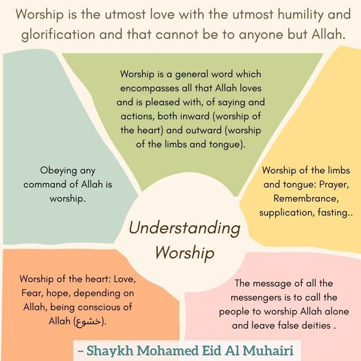 shkmohamedeid's tweet photo. The Arabic word “إله” (ilah) refers to the one worshipped. The word “لا اله إلا الله” means that no one is worthy of worship but Allah. (لا معبود حق إلا الله)
#UnderstandingWorship #BeneficialKnowledge #IslamicReminders https://t.co/kclysjlKpJ