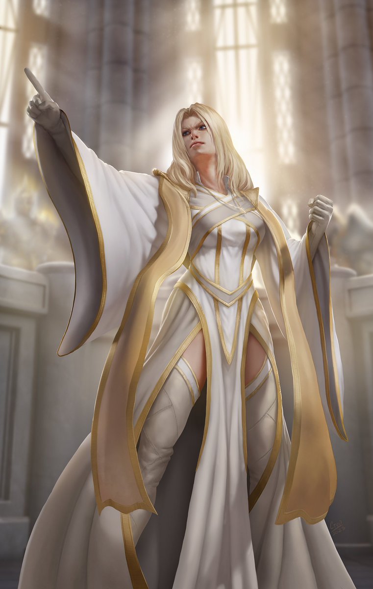 "Xariah confronts the Cathedral leadership"
Commission art