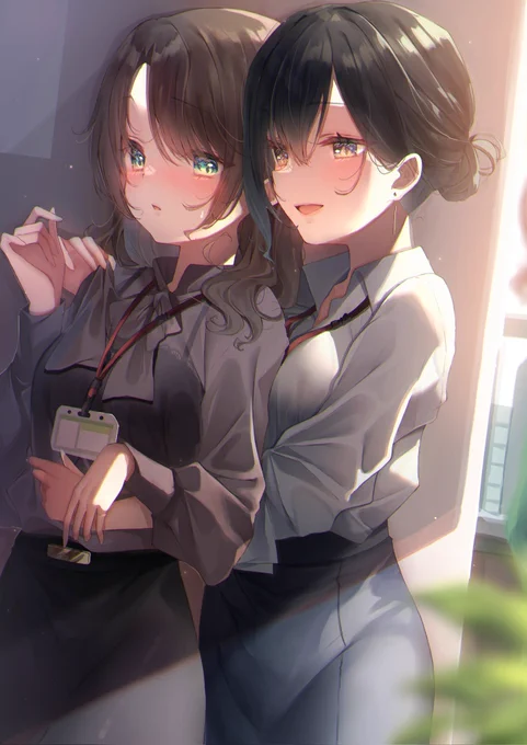 まだ仕事中…#創作百合 