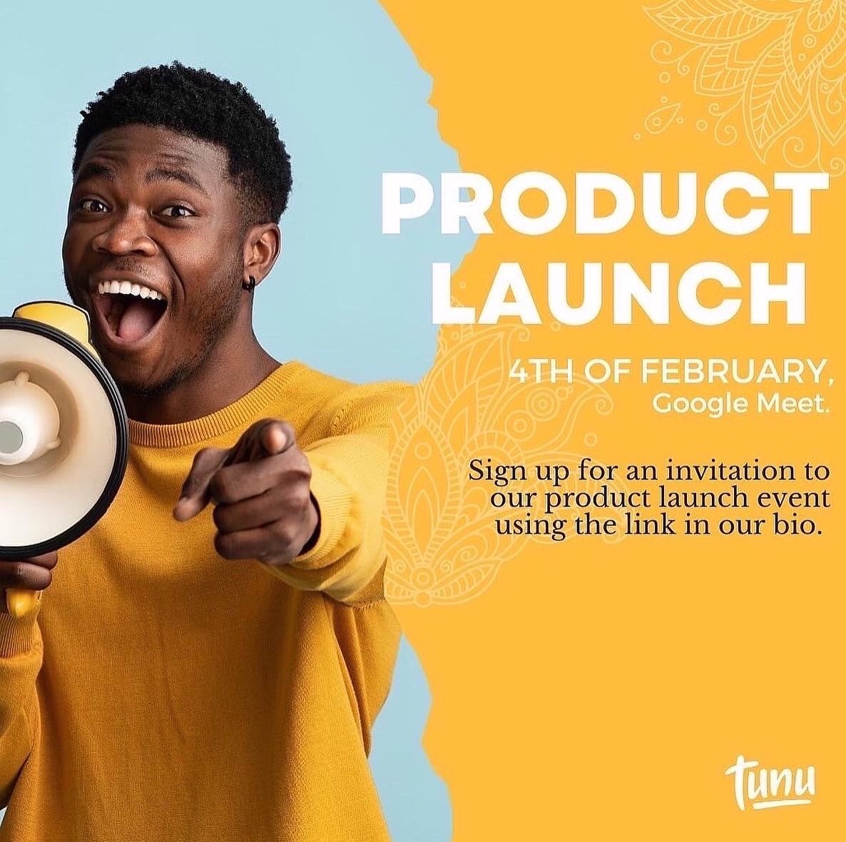 The countdown is over💃💃,less than 2 hours to our product launch😁.
If you have not signed up yet, this is the perfect time to do so because by 2pm we are going to be launching the Tunu web app. Use the link below to secure your seat👇🏽 
tunu.io/_copy