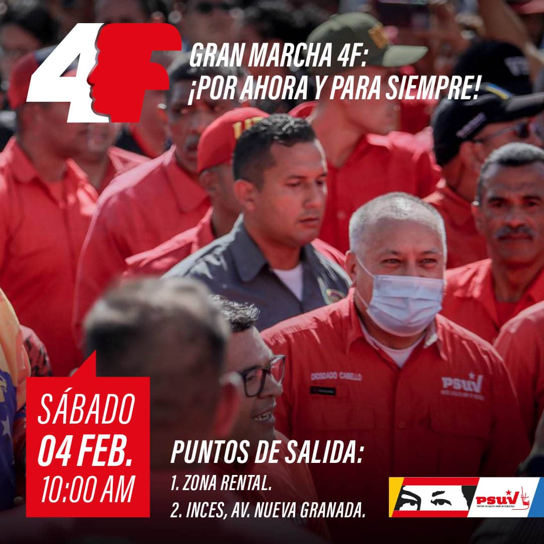 @AngelaRosaDice <a href="/clappaloverdea/">Clap Palo Verde A</a> <a href="/clapparroqunion/">Clap Parroquia Unión</a> <a href="/clap_chavezvive/">#ComunicadorClap</a> <a href="/alejabolivarian/">Alejandra Castillo 🇻🇪</a> <a href="/Apoloskf/">🇻🇪 Brando</a> <a href="/ALFTORO/">Pit Pad.</a> <a href="/dcabellor/">Diosdado Cabello R</a> <a href="/delcyrodriguezv/">Delcy Rodríguez</a> <a href="/RoiLopezRivas/">Roi Lopez Rivas</a> Este #4Feb Yo no me quedo en la casa!! 🇻🇪✊