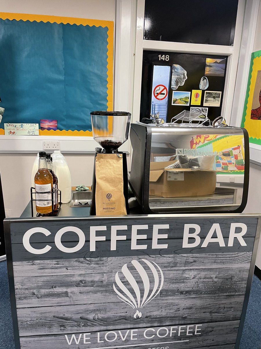 Huge thank you to Lewis from @WeLoveCoffee1 who gave Mr Macmaster &amp; Miss Simpson some Barista training this week.It was great fun &amp; we can’t wait to train our staff &amp; pupils and get our OLHS cafe up &amp; running! #excitingtimesahead☕️
