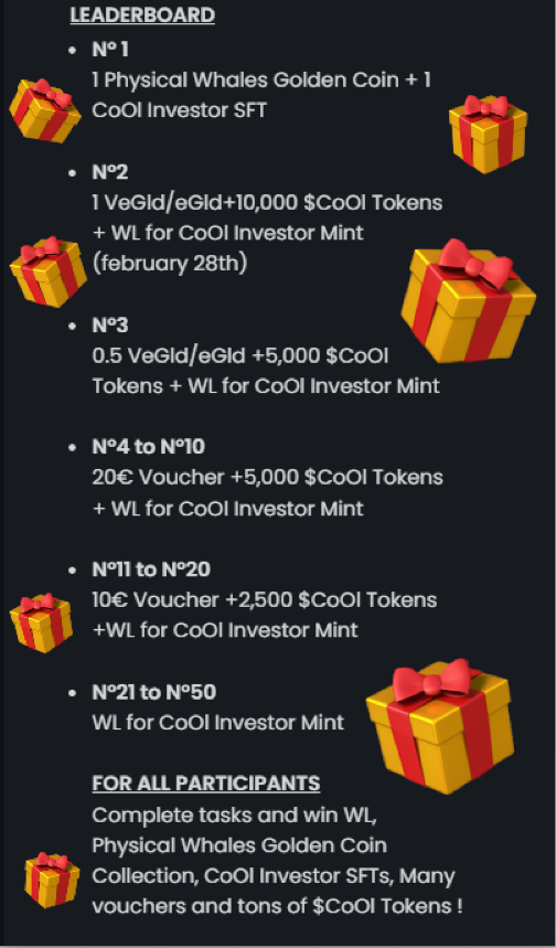 CoOllOokOrion's tweet photo. ⭐️CoOl Investor Mint incoming⭐️

More than 50 #eGld Prizes!!!

Participate to our Crew3 Missions and grab your WL, eGld, Vegld, Phygitals and $CoOl tokens!

CoOllOok Orion revolutionize  #MultiversX' Prestige.

https://t.co/MJqRI5lzEv
#EGLD #collectors #NFTShareholder https://t.co/zxBbekfFZD