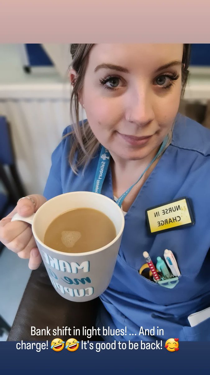 Bank shift in light blues and in charge 🤣... It's really good to be back 🥰 <a href="/Hospice_SSPCT/">Salisbury Specialist Palliative Care Team</a>
