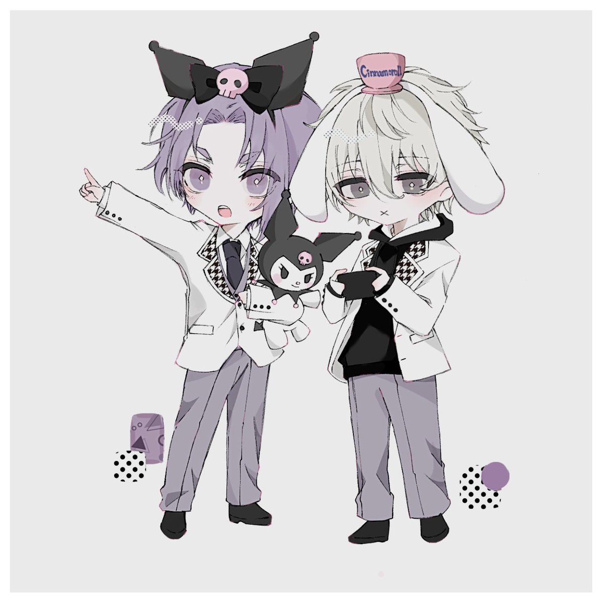nachu_x_x's tweet photo. 並べても可愛い🤍💜ﾁｬﾝ https://t.co/F5X8rm9k4F
