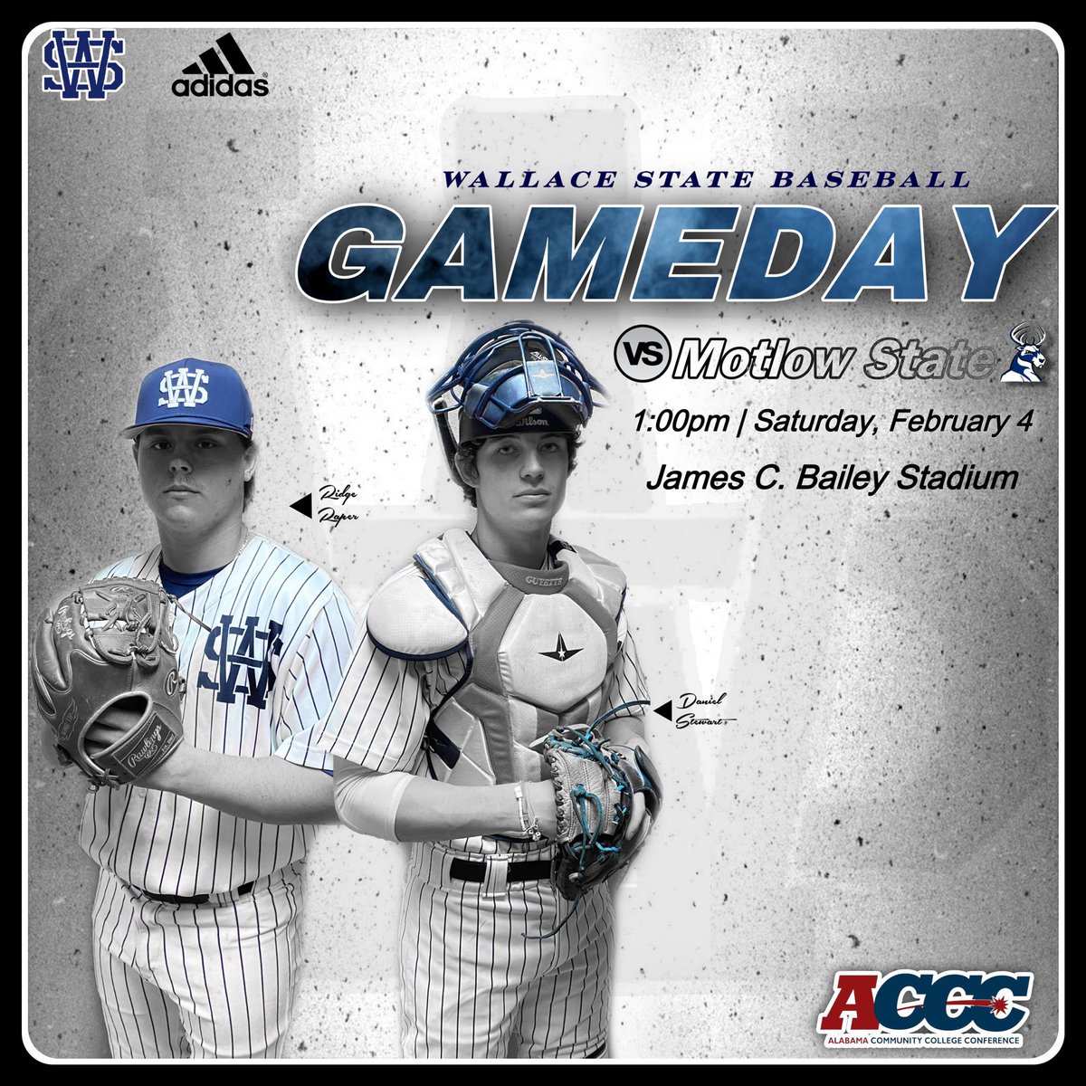 "Opening Day! First pitch <a href="/1/">1</a>:00pm at James  C. Bailey Stadium. (Game 2 Start Time Approximately 30 mins after the conclusion of Game 1)"