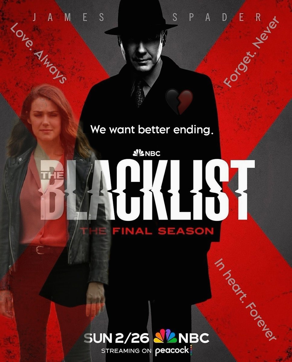 Fixed poster of 10 season... #TheBlacklist ❤️🙄🖤
IN HEART. FOREVER
#RaymondReddington #ElizabethKeen
#JamesSpader #MeganBoone #nbcblacklist @NBCBlacklist