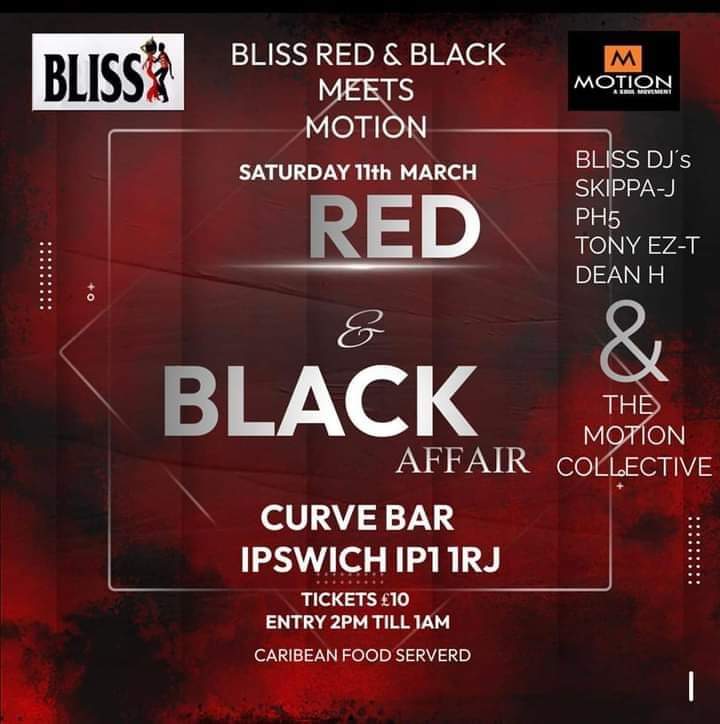 Looking forward too BLISS, Red &amp; Black. Saturday 11th March at The Curve Bar Ipswich 
missilesound.com