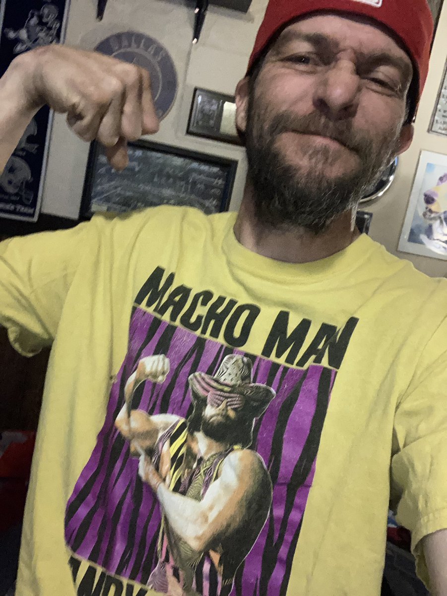 Day 6 of the #BOShirtChallenge with @davidlagreca1 and @BustedOpenRadio .. with the unfortunate passing of THE GENIUS @LannyPoffo I pay homage to his brother MACHO MAN RANDY SAVAGE … #ohhhhyeaaah #DIGIT #RIHLANNY #RIHRANDY