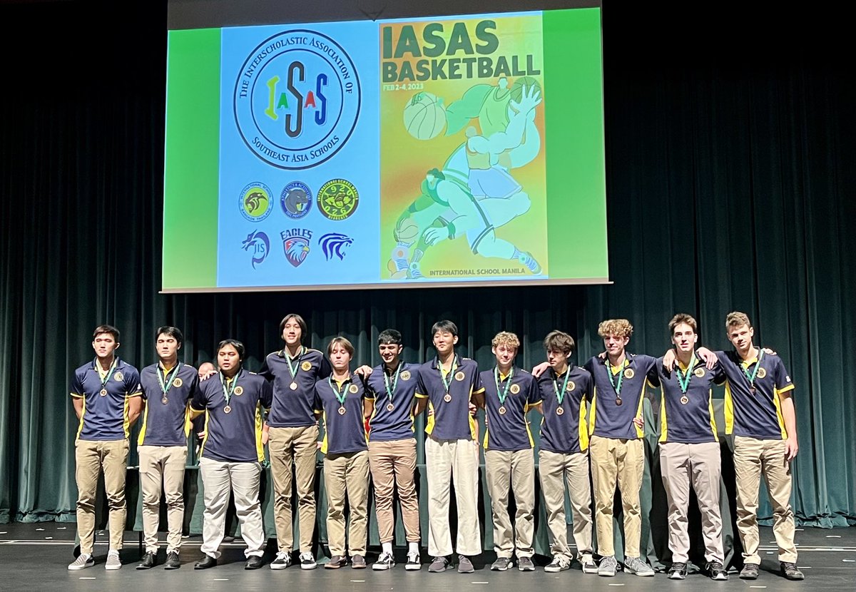 The #ISKLproud boys basketball team bringing home the bronze at the 2023 IASAS! So proud of you!