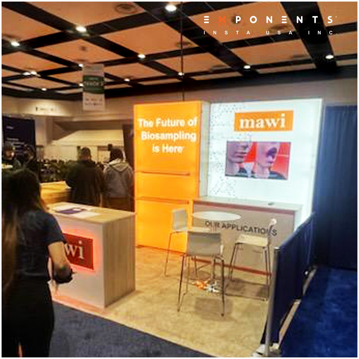 ExponentsUS's tweet photo. Mawi and @NovogeneAmerica captivated the #PMWC2023 crowd with their stunning trade show
booths designed by Exponents. Our impeccable workmanship provided a breathtaking
backdrop to highlight everything they had to offer! #PMWC2023 #SiliconValley #Exponents #tradeshowboothdesign https://t.co/f0X8jsNc3e