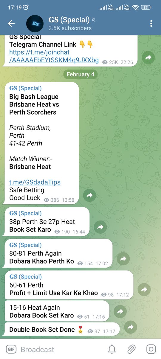gsdadatips's tweet photo. Re-Entries
Double Book Set Done
#PSvBH #PSvsBH #BHvPS #BHvsPS #PerthScorchers #BrisbaneHeat
#BigBashLeague #BBL #BBL2022 #BBLt20 #BigBash #BBL12 #BBLTipster #BBLTipper #Final
#IPL #PSL #BPL #LPL #CPL #SA20 #ILT20 #Tipper #Tipster #Betting #CricketTipper #CricketTipster #Jackpot https://t.co/CT8qqTvo4v