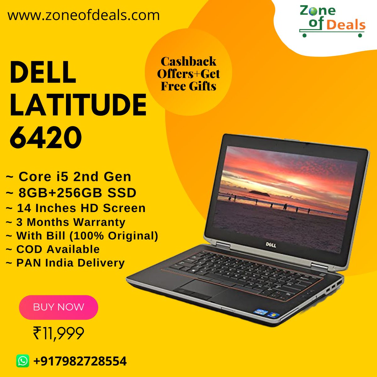 Dell Latitude 6420 | Core i5 2th Gen | 8GB RAM + 256GB SSD +  14 Inch Screen | Refurbished Laptop (Excellent New Condition). 
COD Also Available.
Safe Shipping Through Reputed Courier Services.
#refurbishedlaptops #laptopsforstudents #delllaptops #corei7 #workstations #laptops