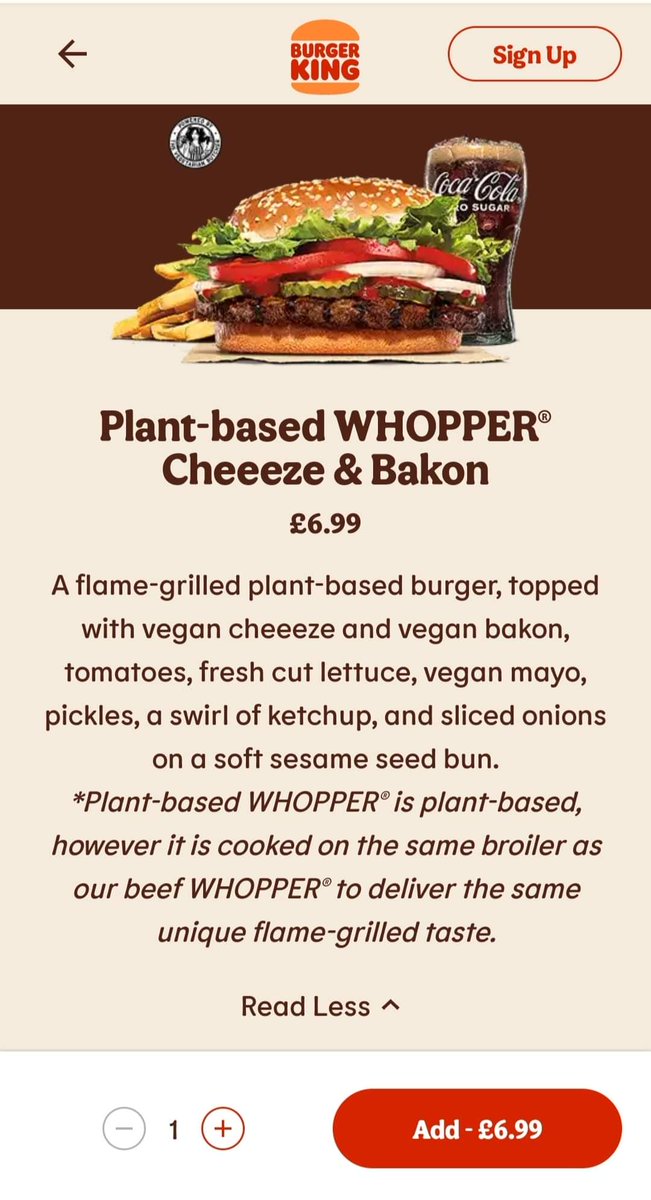 Hey <a href="/BurgerKing/">Burger King</a> - why go to all the trouble of making a fab looking vegan burger, then dousing it in dead animal?  Hardly vegan any more! Shame.