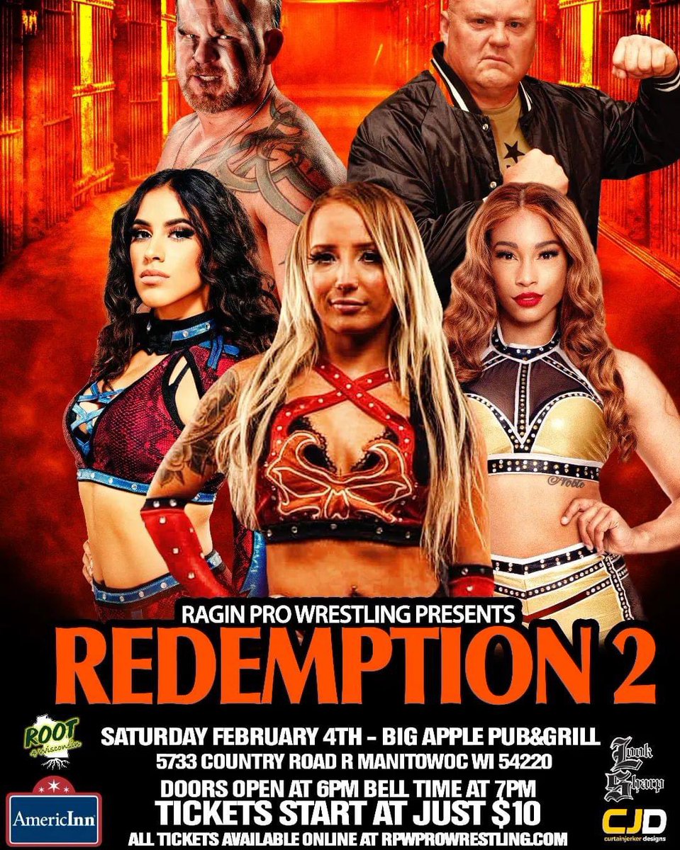 TONIGHT!!! #RPW takes over the Big Apple in Manitowoc, WI for #REDEMPTION 2! 🔥 
RPWPROWRESTLING.COM
#IndependentWrestling #SupportIndependentWrestling