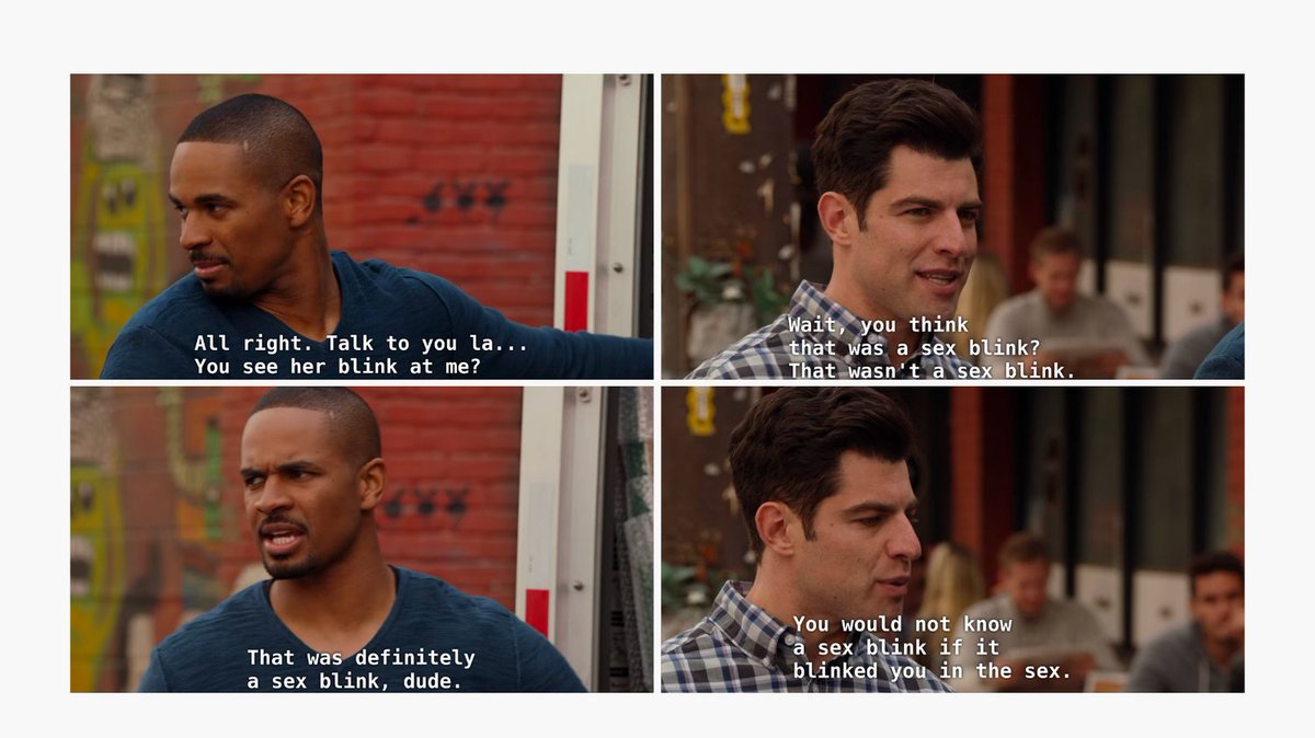 WhosThatGirlPod's tweet image. How funny was this fight between Schmidt and Coach?! We loved reenacting it for this episode of #WhosThatGirlPod - check it out on all major podcast platforms today! #podcast #marslanding #coach #schmidt #maxgreenfield #damonwayansjr #sexblink