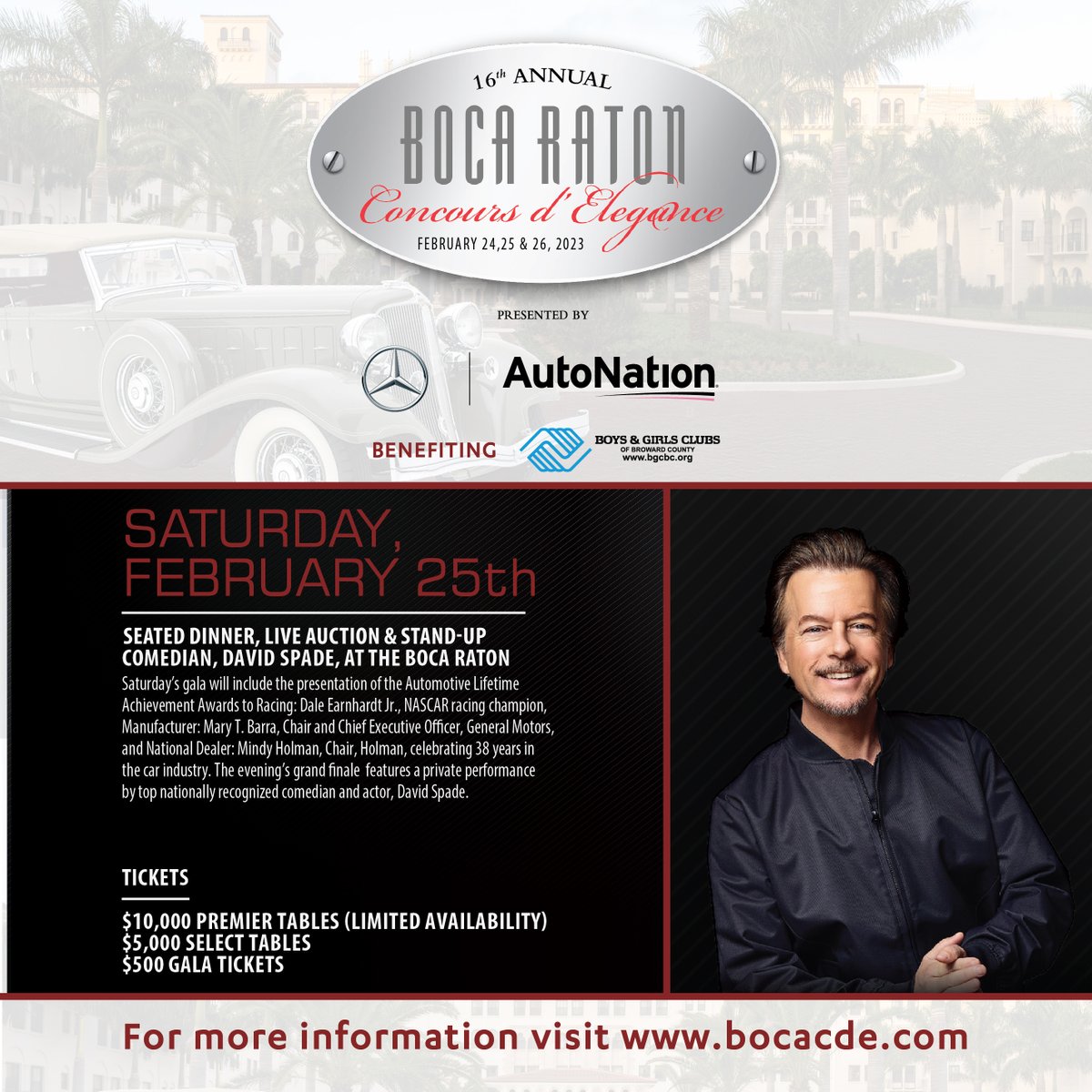 Join us at the spectacular 15th Annual Boca Raton Concours D' Elegance, Presented by Mercedes-Benz &amp; Autonation 

Get your tickets here: tickets.bocaratonconcours.com/event/boca-rat…