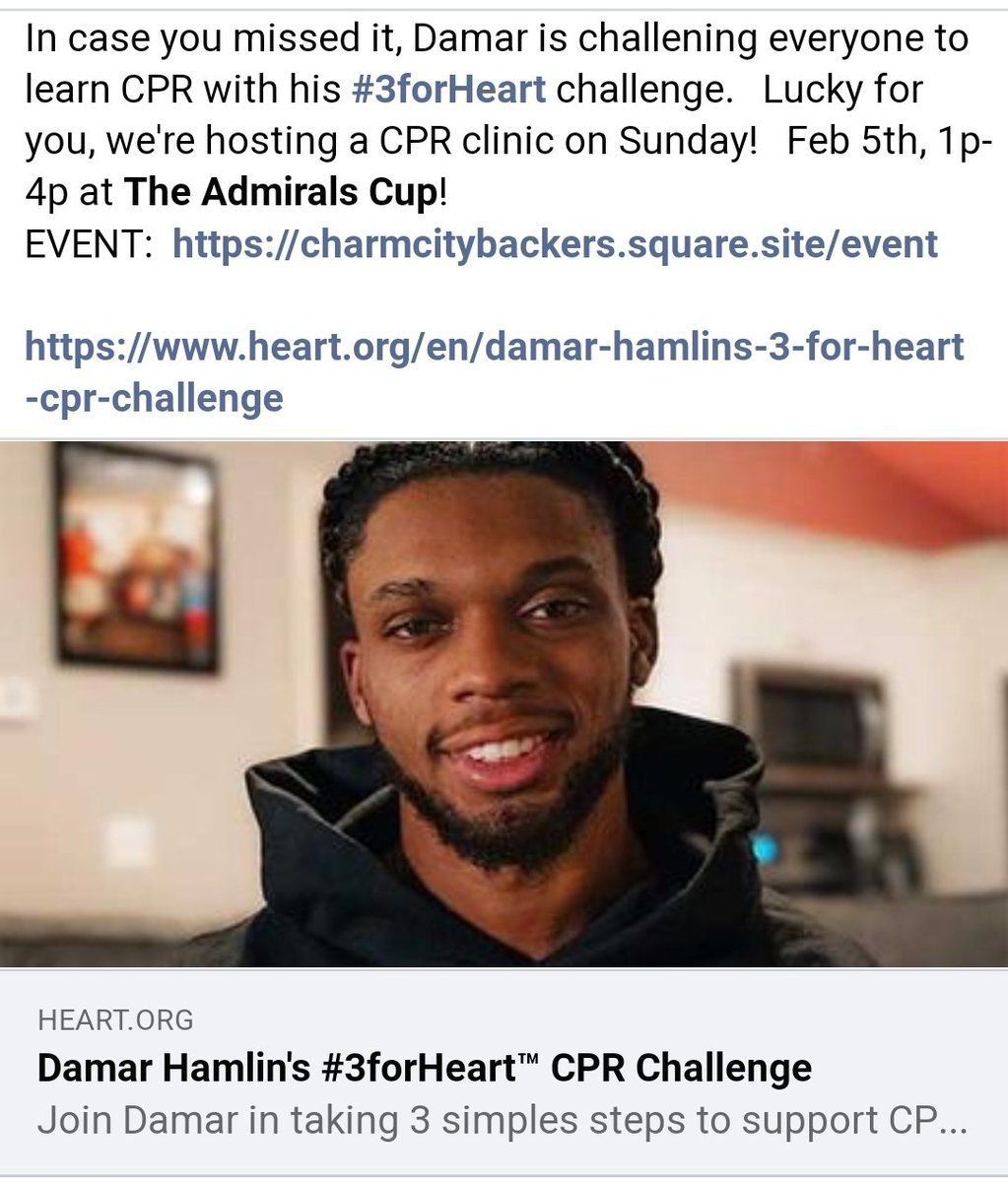 We're offering free Hands Only CPR training tomorrow from 1-4 at @theadmiralscup! Join us in the #3forHeart challenge and make @HamlinIsland proud! Good friends, good food, good beer, Life Saving Skill!