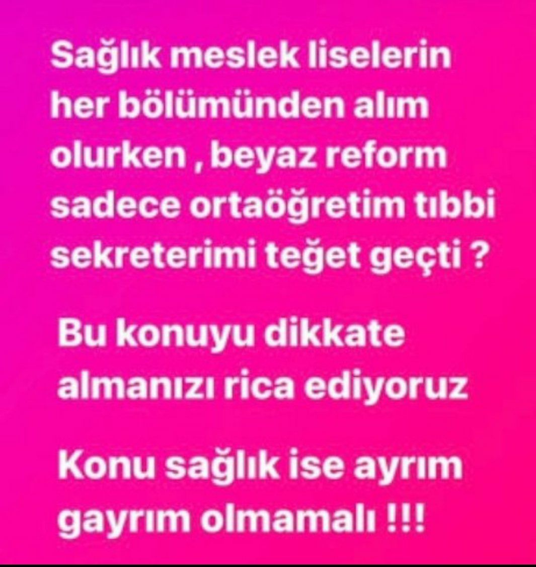 <a href="/drfahrettinkoca/">Dr. Fahrettin Koca</a> "Kendine hak gördüğünü başkasına çok görme" demişler. Önlisansa verilen 32 bin sayıdan 2 bini bize çok görmeyin!
<a href="/RTErdogan/">Recep Tayyip Erdoğan</a> 
<a href="/fuatoktay/">Fuat Oktay</a>
<a href="/omerrcelik/">Ömer Çelik</a>
<a href="/tubavuralcokal/">Dr. Tuba Vural Çokal 🇹🇷</a>
<a href="/NumanKurtulmus/">Numan Kurtulmuş</a>
#KlavuzLiseTıbSekSayıylaGel