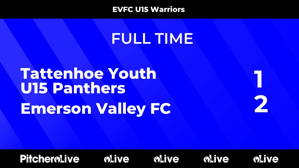 FULL TIME: Tattenhoe Youth U15 Panthers 1 - 2 Emerson Valley FC
#TATEME #Pitchero
emersonvalleyfc.org/teams/249118/m…