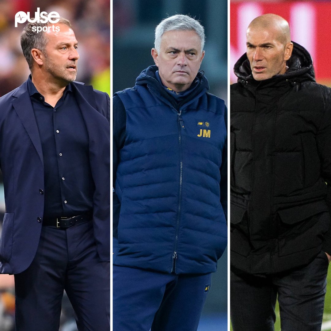 PulseSportsNG's tweet photo. 🚨 Graham Potter was signed as Chelsea’s manager on a five-year contract worth more than £50m.

If Todd Boehly decides to sack Potter, who would you pick to take over? 🤔

🇩🇪 Hansi Flick
🇵🇹 Jose Mourinho
🇫🇷 Zinedine Zidane

#PulseSports #PremierLeague https://t.co/vjzg77FT53
