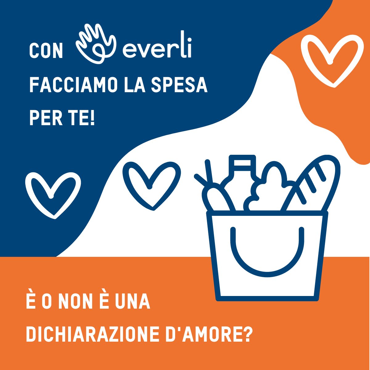 “Facciamo la spesa per te”.
È o non è una dichiarazione d’amore?❤️Sì lo sappiamo, San Valentino è finito, ma con Everli è impossibile non innamorarsi. Il servizio di spesa online che vi regala il tempo di fare ciò che amate mentre un personal shopper fa la spesa al vostro posto.
