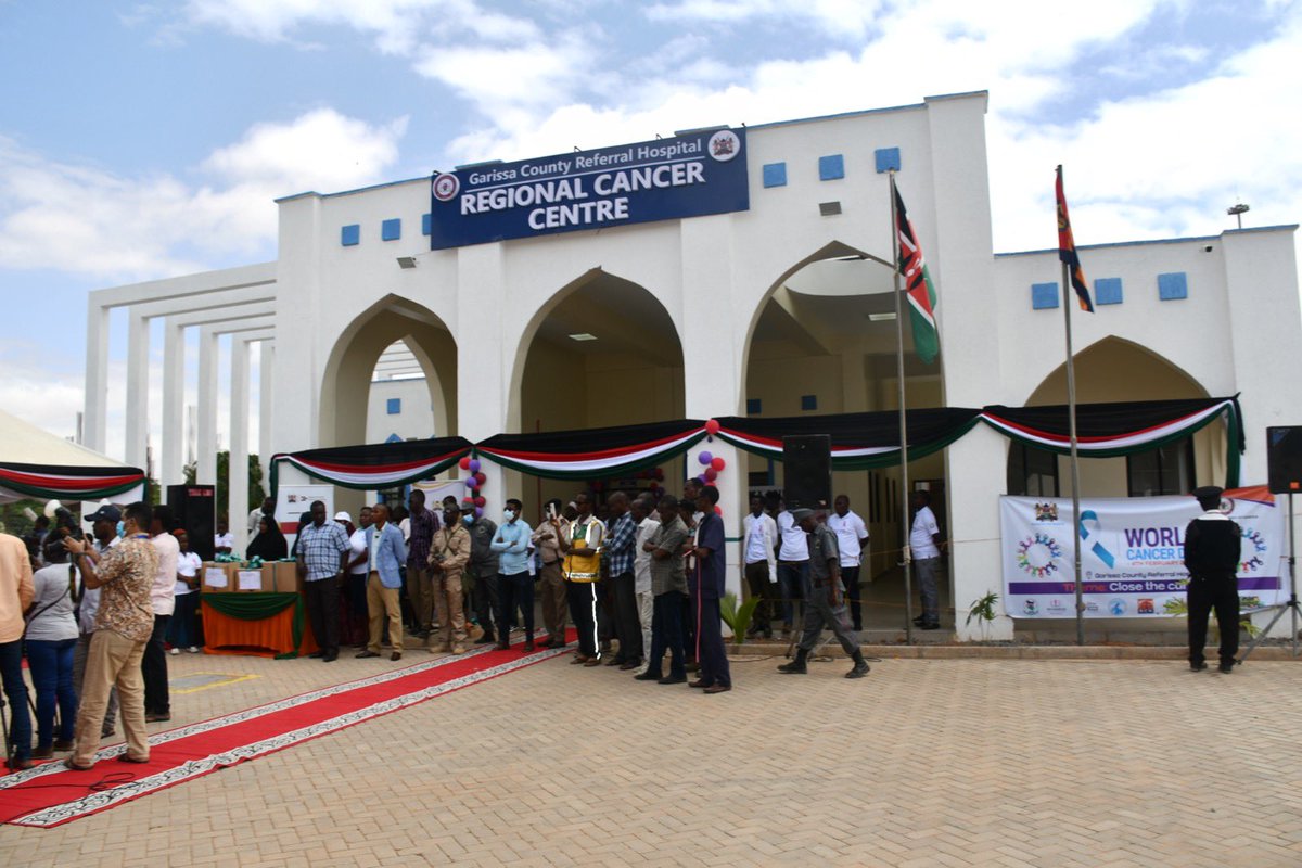 'Healthcare workers in Kenya receiving training from MOH to improve cancer care services. Innovative programs such as GLIVEC & Herceptin SC provide cancer medicines through #PPP The future of cancer care in Kenya is looking brighter 🌞 #Garissa Regional Cancer Center' - CS Health