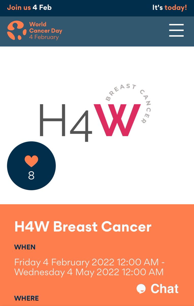 Hemos participado en el #DiaMundialContraelCancer abriendo una nueva convocatoria H4Women en la que pueden participar #empresas que quieran dar un paso adelante para hacer frente a esta enfermedad
H4W Breast Cancer worldcancerday.org/activity/h4w-b…