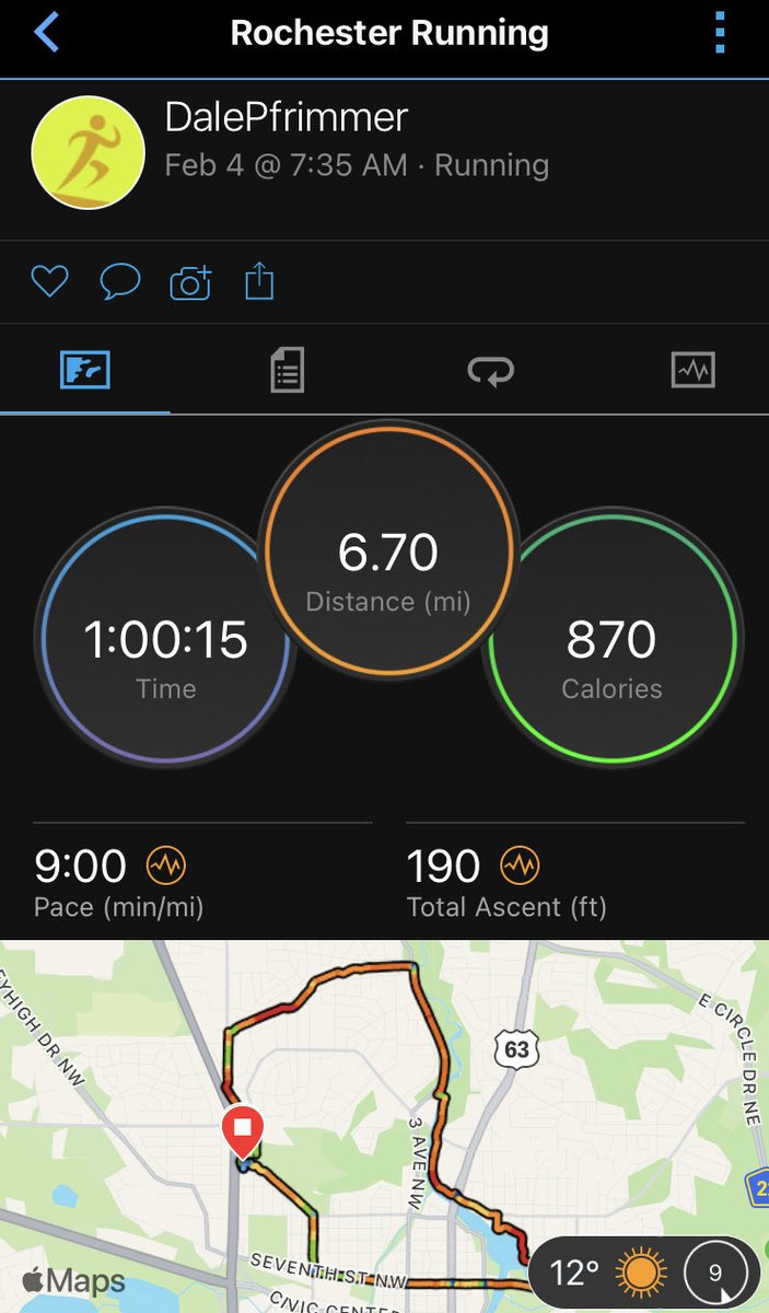 DalePfrimmer's tweet photo. High ankle sprain is on the mend, glad to be back among the #runners Thankful for the group on a brisk MN AM! #WinterRunning #MarathonTraining #RunMN #StayUpright https://t.co/YJLoxY42Pb