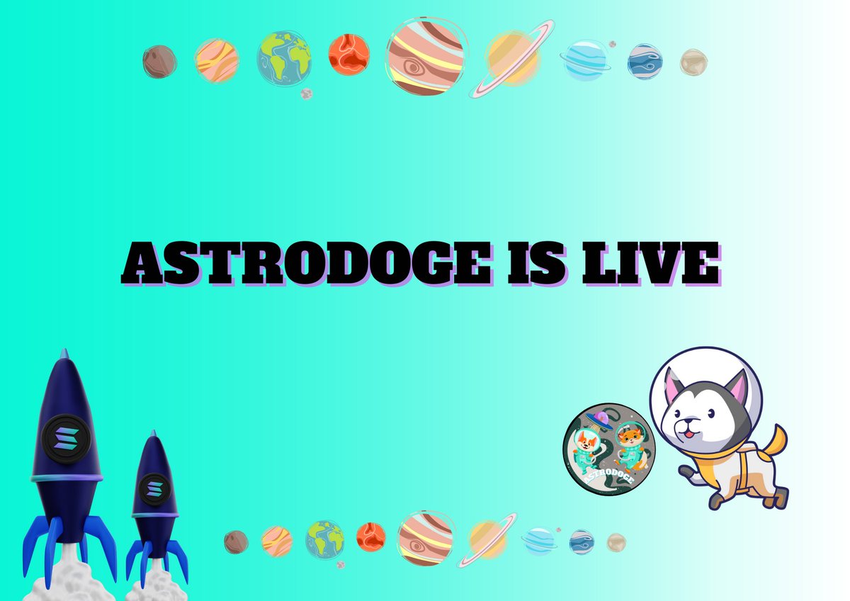 AstrodogeSolana's tweet photo. Launching by surprise is one way to avoid BOTS!
This is a great thing for us and the community

You can buy Astrodoge on Raydium 🚀 https://t.co/8RPNSZjK41