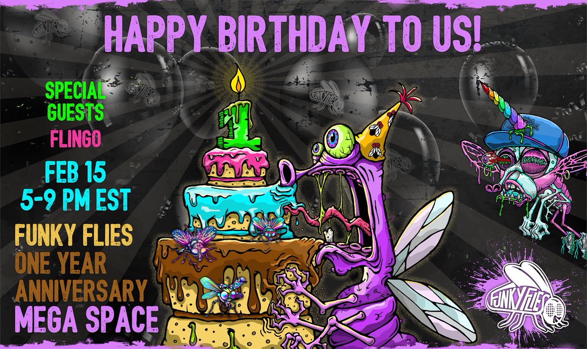 funky_flies's tweet photo. Funky Flies One Year Anniversary Mega Space ⚡️Guest Highlight ⚡️ @OfficialMandox 🔥Mandox is bridging the gap #crypto + #NFTs 🔥👊🪰 WED FEB 15 @ 5 PM EST.  @MandoxCreate @madmandos #thefallen

🗓️SPACE: https://t.co/FwoDiM3vPg https://t.co/hacdcZPbYB