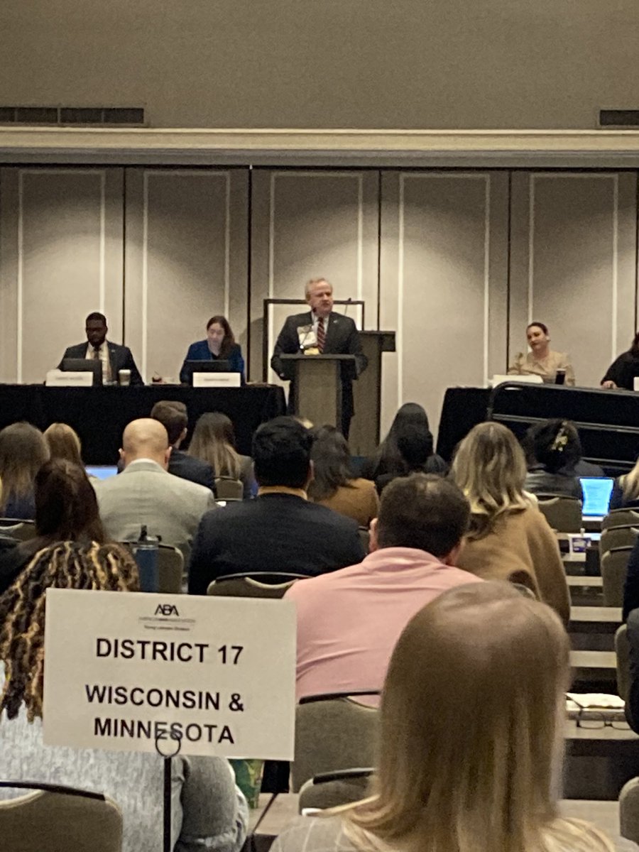 PGVanceII's tweet photo. It was an honor to address the @ABAYLD Assembly this morning to talk about the work of @ABAhod. Very proud of the work of the ABA’s young lawyers! #ABAMidyear https://t.co/g45CKZC6bJ