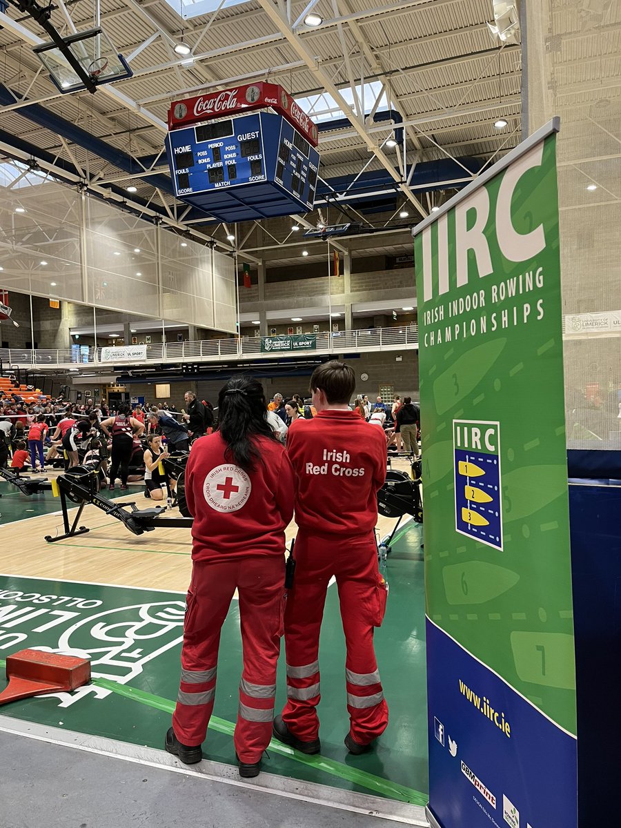 Our volunteers 🚑 were at @IrishIndoorsRow @RowingIreland championships in @ULimsport today. Well done to all competitors🥇 👏🏼