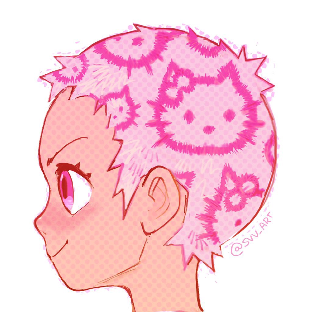 1girl solo very short hair short hair white background pink hair red eyes  illustration images