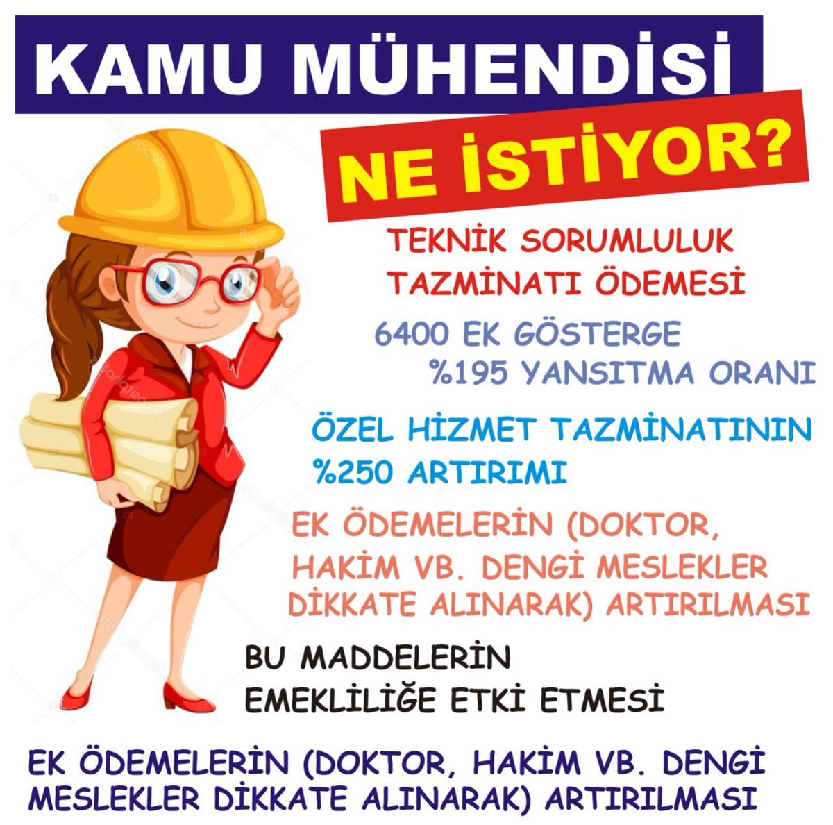 Yıllardır ihmal edilen kamu mühendislerine
#AcilEkZam